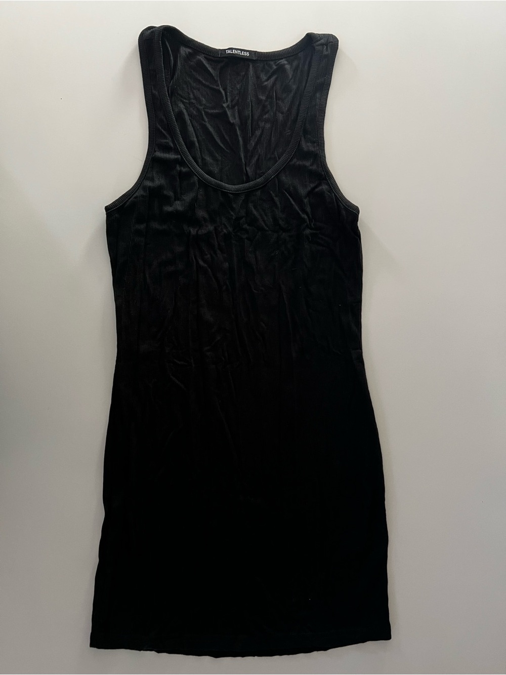 TALENTLESS Black Ribbed Modal Tank Dress - Picture 5 of 7